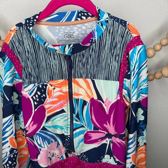 Athleta One piece Zip Swimsuit Rashguard - Picture 2 of 6